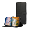 Gigapack Flip oldalra nyíló asztali tartós tok kézpánttal Samsung A57 5G 3D rombusz fekete GP-183655
