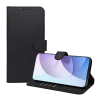Gigapack Flip oldalra nyíló asztali tartós tok textil mintás RFID Samsung A56 5G fekete GP-186817