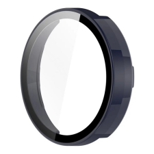 Gigapack Garmin Lily 2 műanyag keret (bumper, ütésállóság + kijelzővédő üveg) sötétkék okosóra kellék