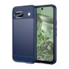 Gigapack Google Pixel 8a szilikon telefonvédő (ütésállóság, légpárnás sarok, szálcsiszolt, karbon minta) sötétkék