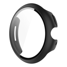 Gigapack Google Pixel Watch 3 45mm műanyag keret (bumper, ütésállóság + kijelzővédő üveg) fekete okosóra kellék
