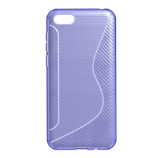 Gigapack Honor 7S szilikon telefonvédő (S-line, karbon minta, lila) tok és táska