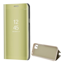 Gigapack Honor 9S tok álló (aktív Flip, oldalra nyíló, tükrös felület) arany tok és táska