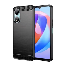 Gigapack Honor X7b szilikon telefonvédő (ütésállóság, légpárnás sarok, szálcsiszolt, karbon minta) fekete tok és táska