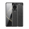 Gigapack Huawei Nova 11 Pro szilikon telefonvédő (közepesen ütésálló, bőr hatású, varrás minta) fekete