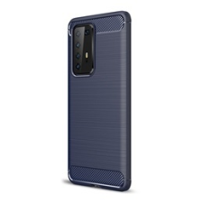 Gigapack Huawei P40 Pro Szilikon telefonvédő (légpárnás sarok, szálcsiszolt, karbon minta, sötétkék) tok és táska