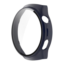 Gigapack Huawei Watch 4 Pro műanyag keret (bumper, ütésállóság + kijelzővédő üveg) sötétkék okosóra kellék