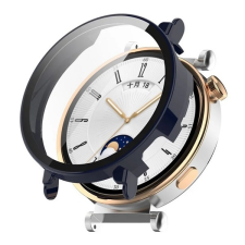 Gigapack Huawei Watch GT 4 41mm műanyag keret (bumper, ütésállóság + kijelzővédő üveg) sötétkék okosóra kellék