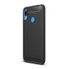 Gigapack Huawei Y7 (2019)/Y7 Prime (2019) Szálcsiszolt Szilikon Tok - Fekete