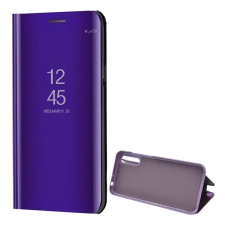 Gigapack Huawei Y8p tok álló (aktív Flip, oldalra nyíló, tükrös felület) lila tok és táska
