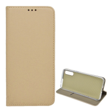 Gigapack Huawei Y8p tok álló (Flip, oldalra nyíló, rombusz minta) arany tok és táska