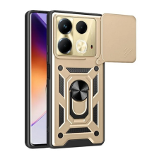 Gigapack Infinix Note 40 (X6853) műanyag telefonvédő (ütésállóság, szilikon belső, tartógyűrű, kameravédő) arany mobiltelefon kellék