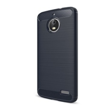 Gigapack Motorola Moto E4 Szilikon telefonvédő (légpárnás sarok, szálcsiszolt, karbon minta, sötétkék) tok és táska