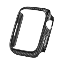 Gigapack Műanyag keret (BUMPER, ütésálló, karbon minta) FEKETE [Apple Watch Series 7 45mm] (5996591132457) okosóra kellék