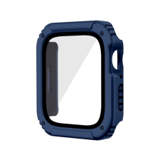 Gigapack Műanyag keret (BUMPER, ütésálló + kijelzővédő üveg) SÖTÉTKÉK Apple Watch Series 3 38mm okosóra kellék