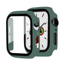 Gigapack Műanyag keret (BUMPER, ütésálló + kijelzővédő üveg) ZÖLD Apple Watch Series 7 41mm okosóra kellék