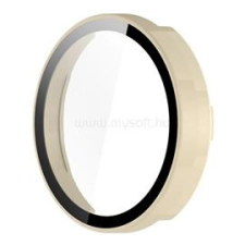 Gigapack Műanyag keret (BUMPER, ütésállóság + kijelzővédő üveg) BÉZS (GP-157889) okosóra kellék