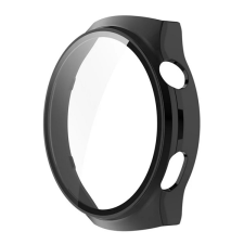 Gigapack Műanyag keret (BUMPER, ütésállóság + kijelzővédő üveg) FEKETE Huawei Watch 4 Pro okosóra kellék