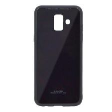 Gigapack Műanyag telefonvédő (közepesen ütésálló, üveg hátlap) FEKETE [Samsung Galaxy A6 (2018) SM-A600F] (5996457787531) tok és táska