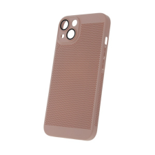 Gigapack Műanyag telefonvédő (légáteresztő, lyukacsos minta, kamera védelem) RÓZSASZÍN Apple iPhone 15 Pro tok és táska