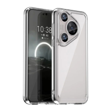 Gigapack Műanyag telefonvédő (szilikon keret, ütésállóság, átlátszó hátlap) ÁTLÁTSZÓ Huawei Pura 70 Pro tok és táska