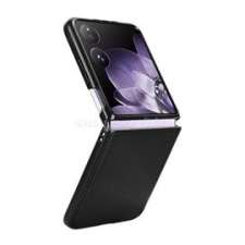 Gigapack Műanyag telefonvédő (ütésállóság, bőr hatású hátlap, karbon minta) FEKETE (GP-164349) tok és táska