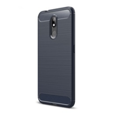 Gigapack Nokia 3.2 Szilikon telefonvédő (légpárnás sarok, szálcsiszolt, karbon minta, sötétkék) tok és táska