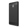 Gigapack Nokia 3 Szilikon telefonvédő (légpárnás sarok, szálcsiszolt, karbon minta, fekete)