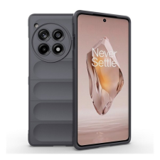 Gigapack Oneplus 12R 5g szilikon telefonvédő (ütésállóság, kameravédő, 3d) sötétszürke tok és táska