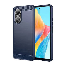 Gigapack Oppo A58 4G szilikon telefonvédő (ütésállóság, légpárnás sarok, szálcsiszolt, karbon minta) sötétkék tok és táska
