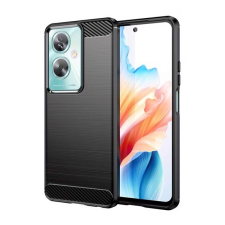 Gigapack Oppo A79 5G szilikon telefonvédő (ütésállóság, légpárnás sarok, szálcsiszolt, karbon minta) fekete tok és táska