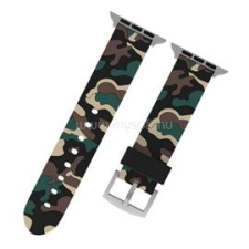 Gigapack Pótszíj (egyedi méret, kicsi, szilikon, terep minta) SÖTÉTZÖLD (GP-82594) okosóra kellék