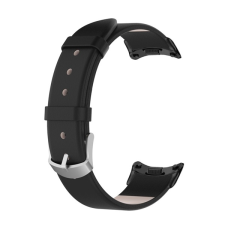 Gigapack Pótszíj (egyedi méret, műanyag, bőr hatású, állítható) FEKETE Xiaomi Band 8 okosóra kellék