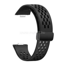 Gigapack Pótszíj (egyedi méret, szilikon, lyukacsos, légáteresztő) FEKETE (GP-159415) okosóra kellék