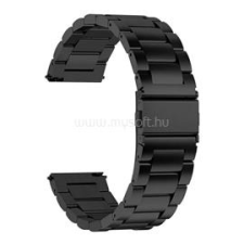 Gigapack Pótszíj (univerzális, 20mm, rozsdamentes acél, pillangó csat) FEKETE (GP-129834) okosóra kellék