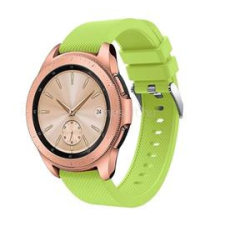 Gigapack Pótszíj (univerzális, 20mm, szilikon, csíkos) NEONZÖLD (GP-82562) okosóra kellék