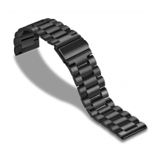 Gigapack Pótszíj (univerzális, 22 mm, rozsdamentes acél, állítható) FEKETE [Honor Watch GS 3] (5996457857517) okosóra kellék