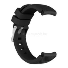 Gigapack Pótszíj (univerzális, 22mm, szilikon, csíkos) FEKETE (GP-88206) okosóra kellék
