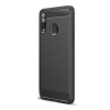 Gigapack Samsung Galaxy A20s Szálcsiszolt Szilikon Tok - Fekete