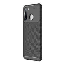 Gigapack Samsung Galaxy A21 Szilikon telefonvédő (légpárnás sarok, karbon minta, fekete) tok és táska