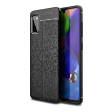 Gigapack Samsung Galaxy A41 Szilikon Tok - Fekete/Varrás minta tok és táska