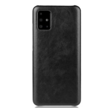 Gigapack Samsung Galaxy A51 műanyag telefonvédő (bőr hatású, fekete) tok és táska