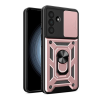 Gigapack Samsung Galaxy A56 5G (SM-A566) defender szilikon telefonvédő (ütésállóság, tartógyűrű, kameravédő) rozéarany