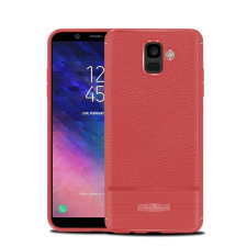 Gigapack Samsung Galaxy A6 (2018) SM-A600F szilikon telefonvédő (közepesen ütésálló, szálcsiszolt) piros tok és táska