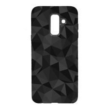 Gigapack Samsung Galaxy A6+ (2018) szilikon telefonvédő (3D, gyémánt minta, fekete) tok és táska