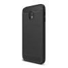 Gigapack Samsung Galaxy J3 (2017) Szálcsiszolt Szilikon Tok - Fekete