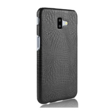 Gigapack Samsung Galaxy J6+ műanyag telefonvédő (bőr hatású, krokodilbőr minta, fekete) tok és táska