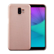 Gigapack Samsung Galaxy J6 Plus Szilikon Tok - Rozéarany/Karbon minta tok és táska