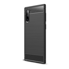Gigapack Samsung Galaxy Note 10 Szilikon telefonvédő (légpárnás sarok, szálcsiszolt, karbon minta, fekete) tok és táska