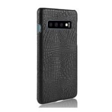 Gigapack Samsung Galaxy S10 műanyag telefonvédő (bőr hatású, krokodilbőr minta, fekete) tok és táska
